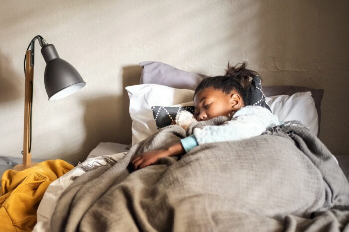 Little girl sleeping soundly