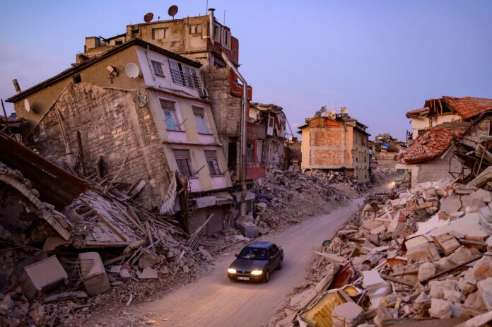 Driving a car through Earthquake Disasters