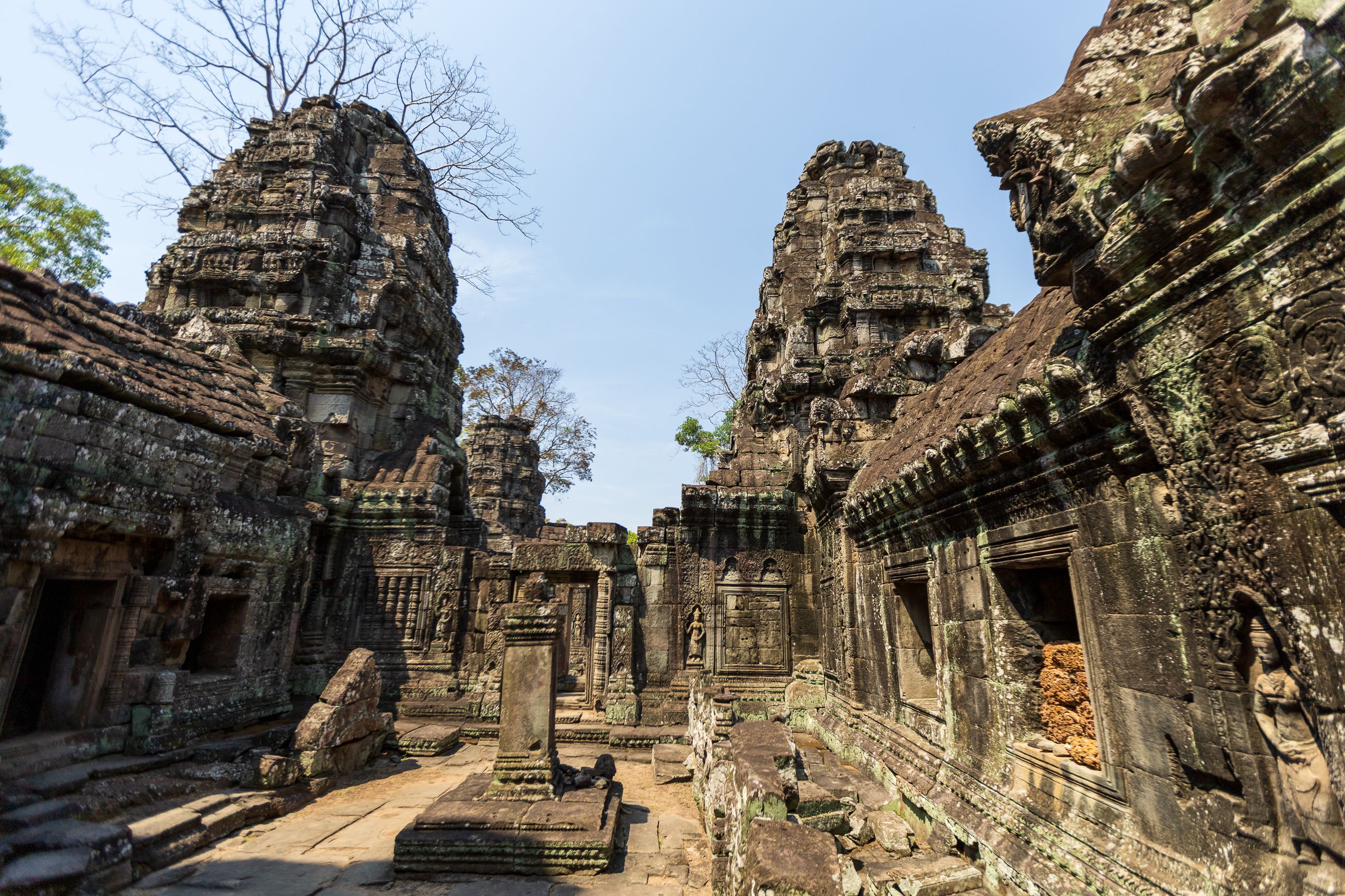 Ancient temple ruins at Angkor Wat in Cambodia, a bucket-list historic destination